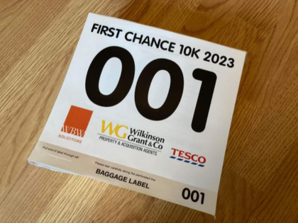 First Chance 10k race number photo